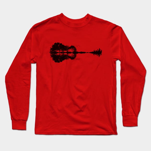 Guitar Landscape Long Sleeve T-Shirt by DVL